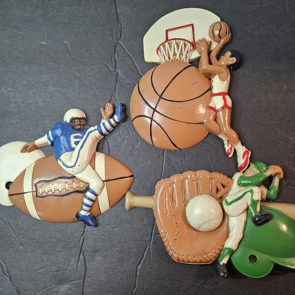 Vintage 1990's Sports Wall Plaques